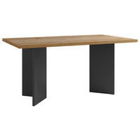ESSTISCH rechteckig Anthrazit, Eichefarben  - Eichefarben/Anthrazit, MODERN, Holzwerkstoff (160/90/75,5cm) - MID.YOU
