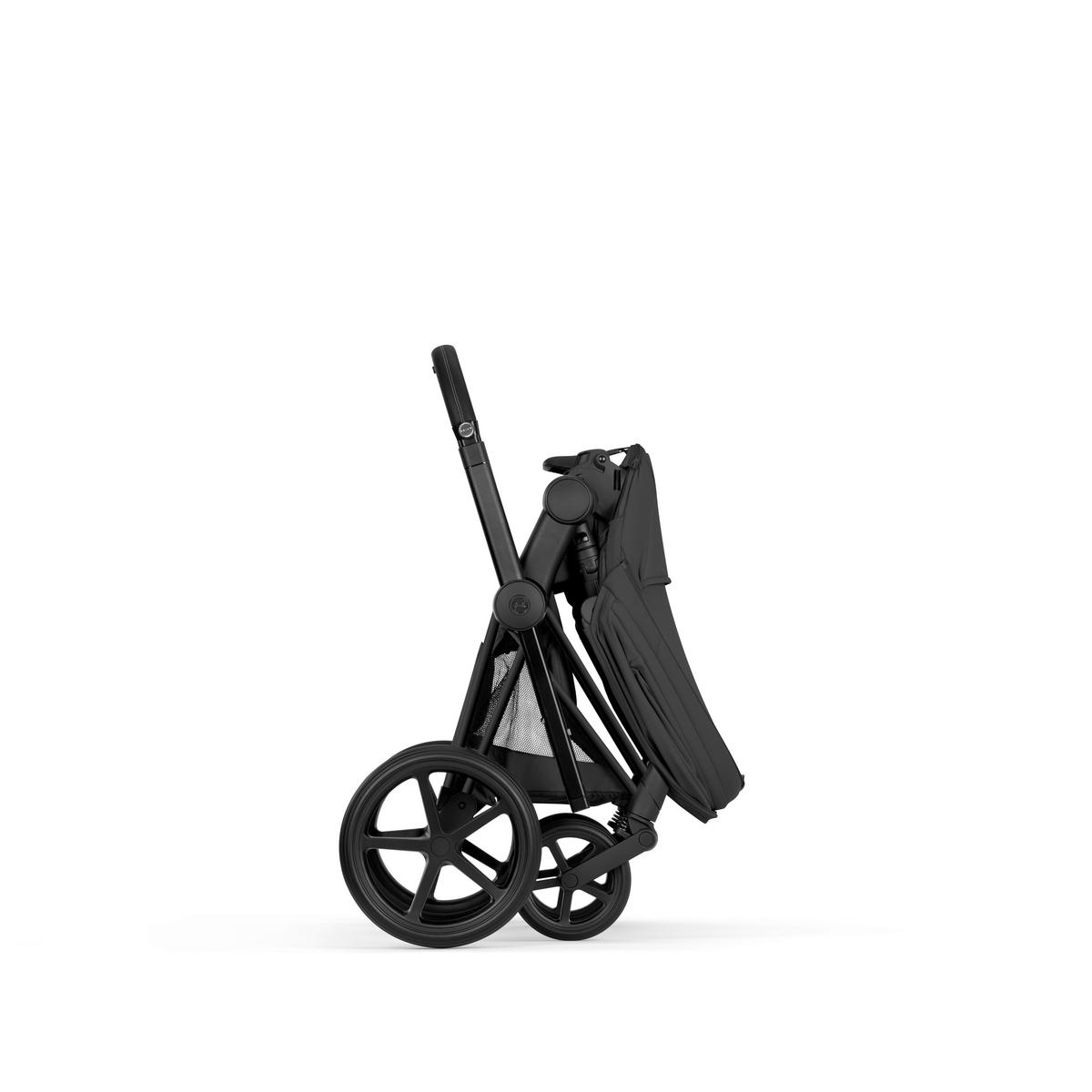 KOMBIKINDERWAGEN  PRIAM Comfort Matt Black  Sepia Black  - Schwarz, Basics, Kunststoff/Textil (83-92/60cm) - cybex PLATINUM