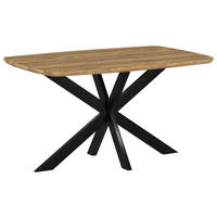 ESSTISCH Holz, Metall  - Beigebraun/Schwarz, Konventionell, Holz/Metall (140/77/80cm) - MID.YOU