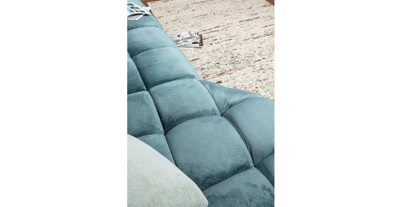 ECKSOFA Petrol Flachgewebe  - Petrol/Schwarz, MODERN, Kunststoff/Textil (235/275cm) - Landscape