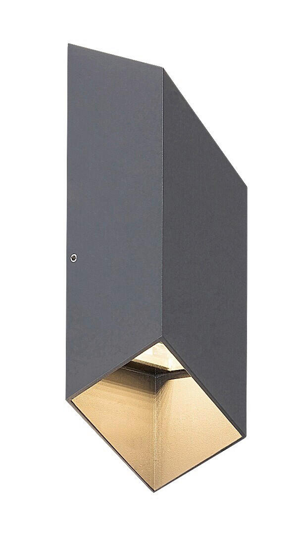 SPOLJNA ZIDNA SVETILJKA Tilburg  - antracit, Osnovno, metal (8,5/6,5/24,5cm)