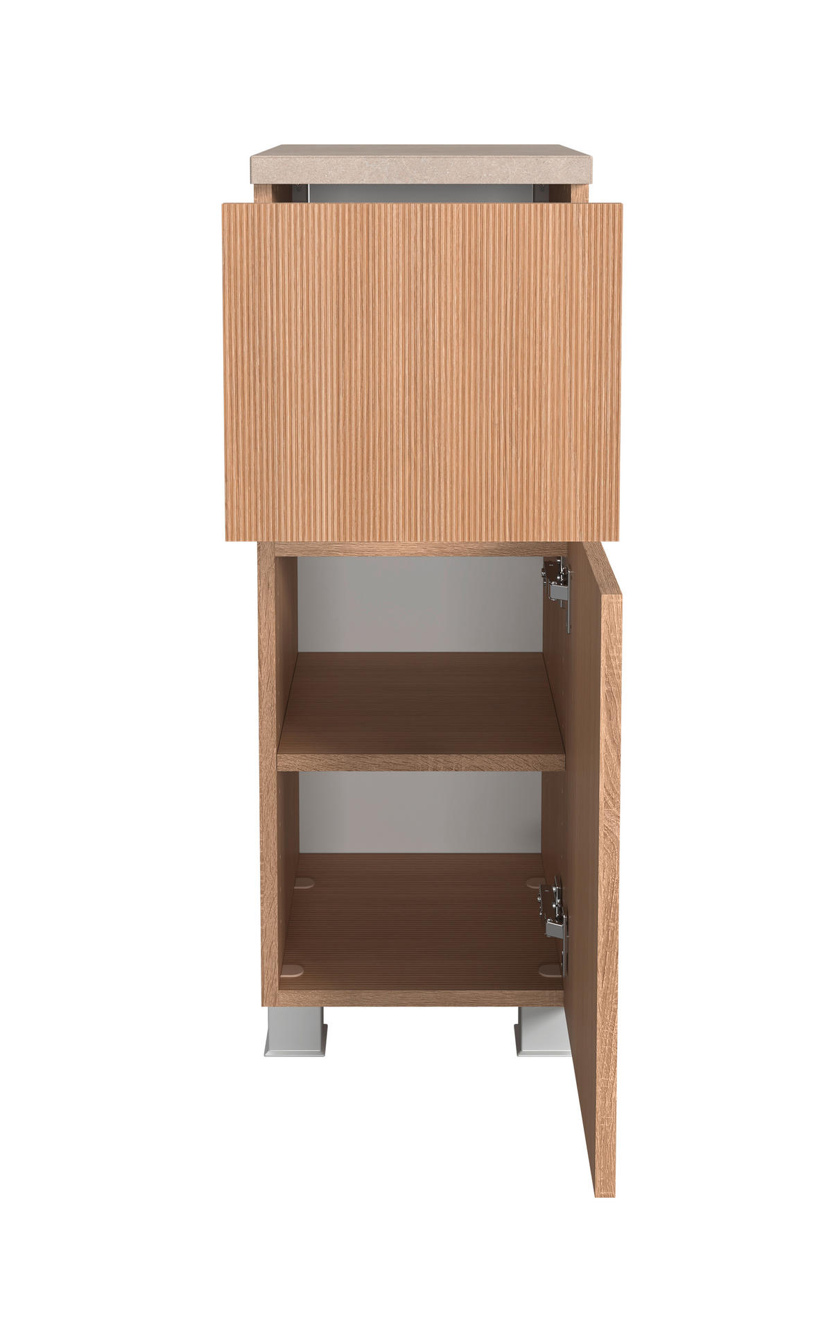 UNTERSCHRANK 30/80/35 cm   - Sandfarben/Eichefarben, KONVENTIONELL, Holzwerkstoff/Kunststoff (30/80/35cm) - Xora