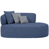 RÉCAMIERE in Flachgewebe Dunkelblau, Dunkelgrau  - Dunkelgrau/Schwarz, MODERN, Kunststoff/Textil (166/86/105cm) - Hom`in