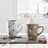 KAFFEEBECHERSET 2-teilig Keramik Braun, Weiß - Braun/Weiß, Basics, Keramik (0,25l)