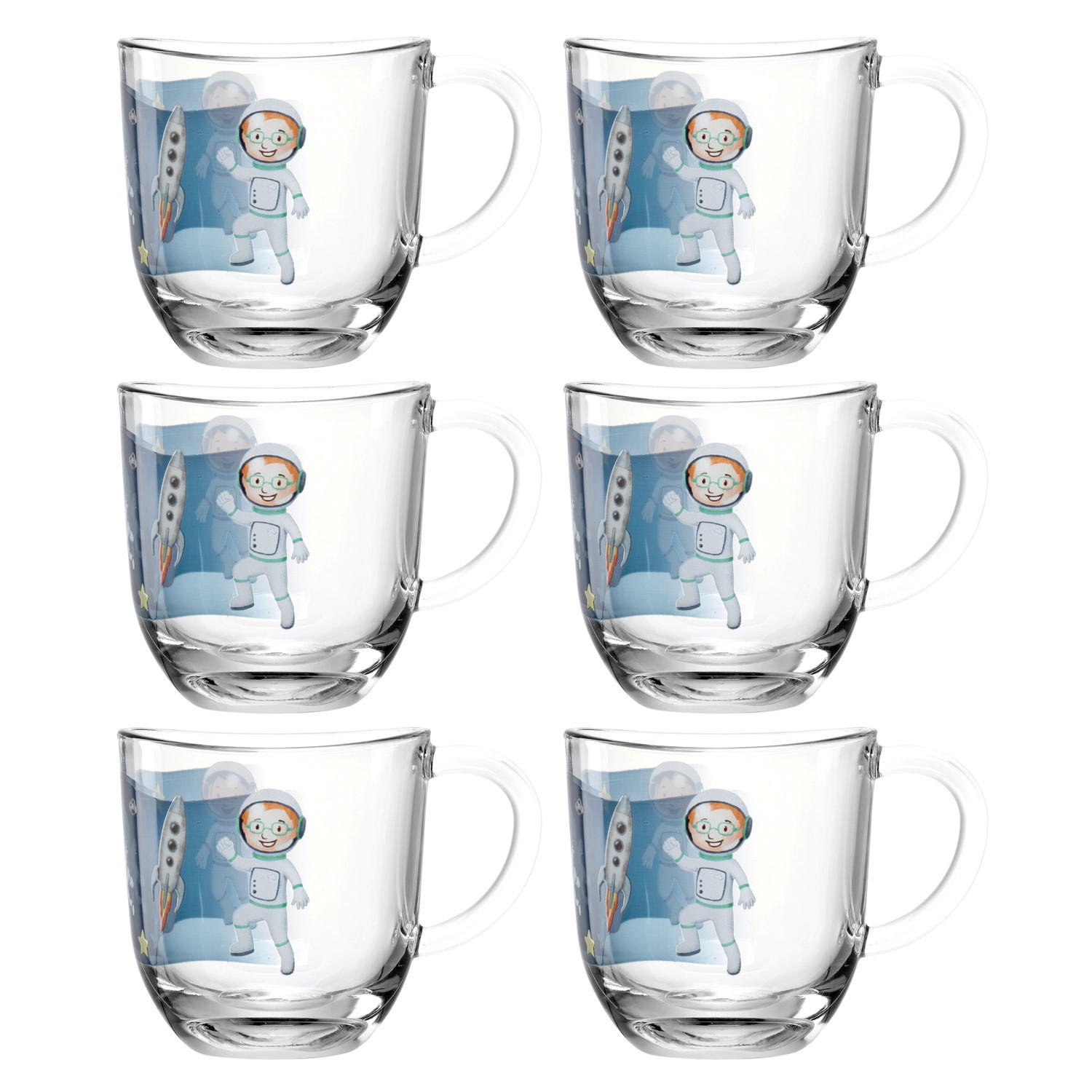 TASSENSET Bambini Aventura 6-teilig - Trend, Glas (11,5/8,8/8,4cm) - Leonardo
