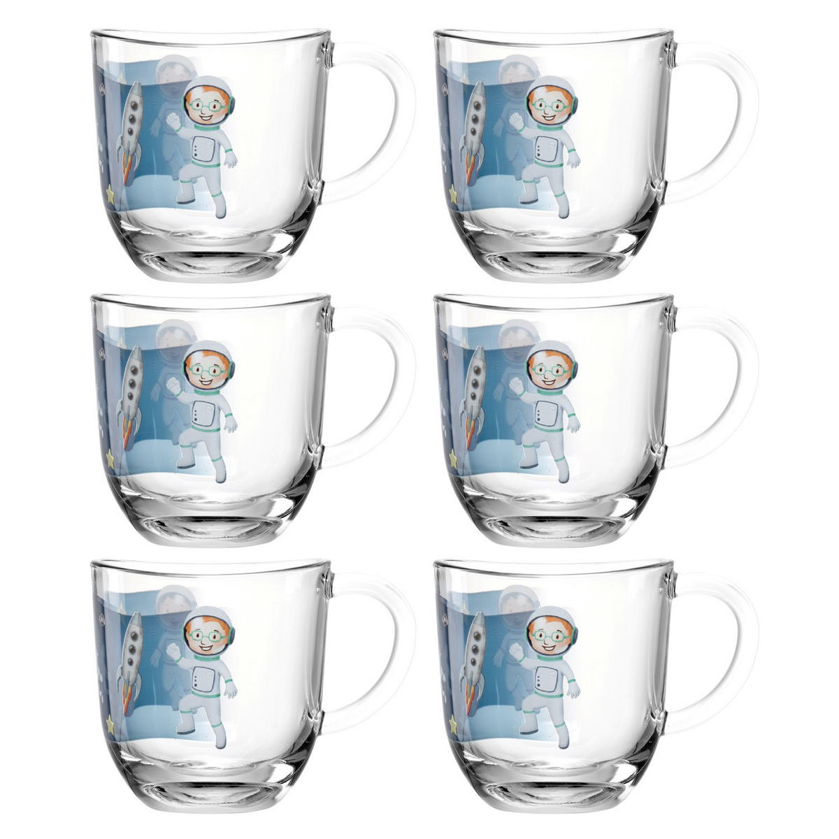 TASSENSET Bambini Aventura 6-teilig  - Trend, Glas (11,5/8,8/8,4cm) - Leonardo