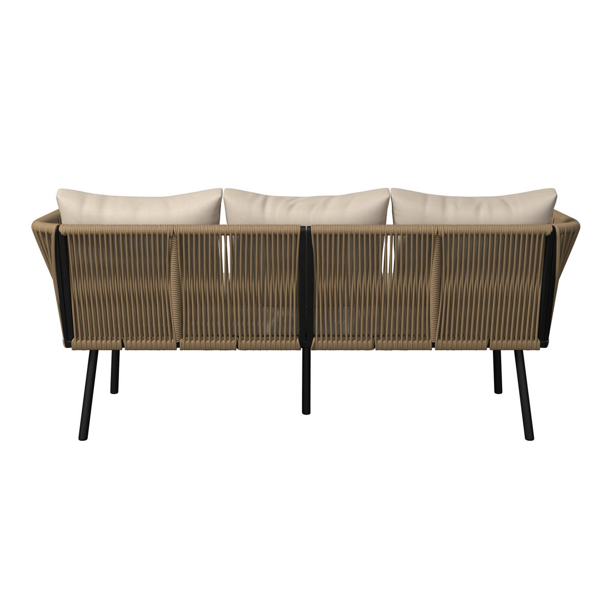 LOUNGEGARNITUR   180/73/69 cm Eisen  - Beige/Creme, MODERN, Glas/Kunststoff (180/73/69cm) - Ambia Garden