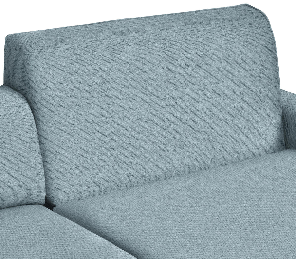 ECKSOFA in Flachgewebe Hellblau  - Schwarz/Hellblau, Design, Textil/Metall (285/190cm) - Johann Jakob