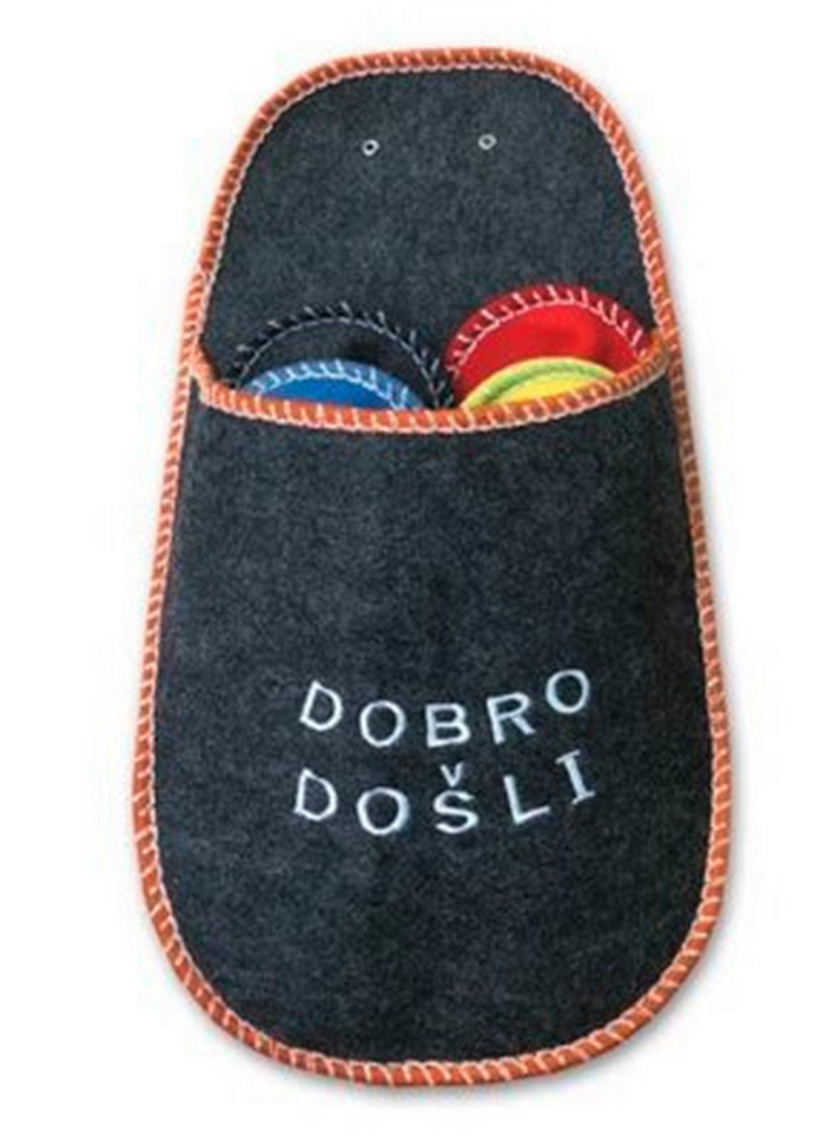 SET PAPUČA ZA GOSTE  višebojna   - višebojna, Konvencionalno, tekstil (20/40cm)