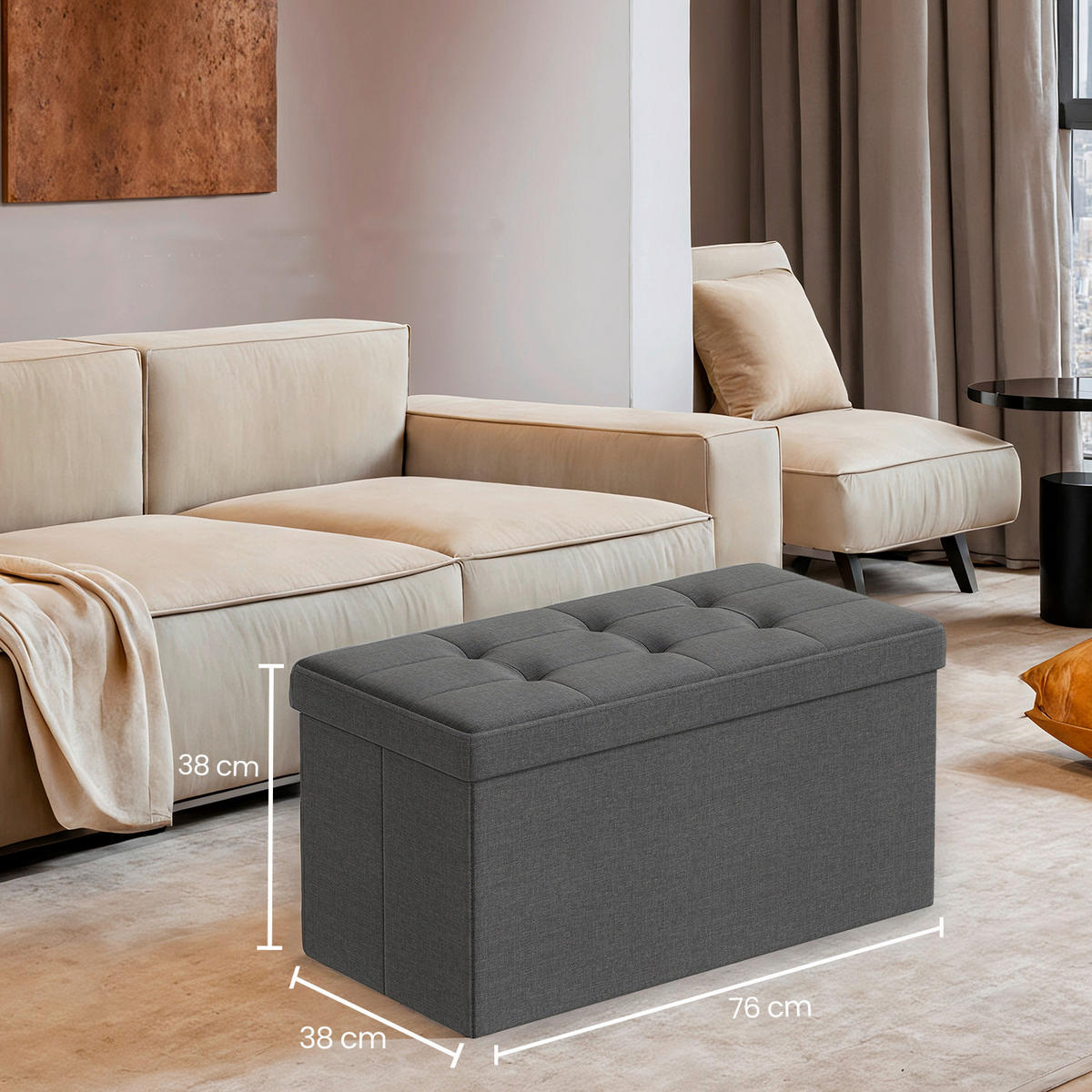 SITZBOX  - Grau, Basics, Textil (78/38/38cm)