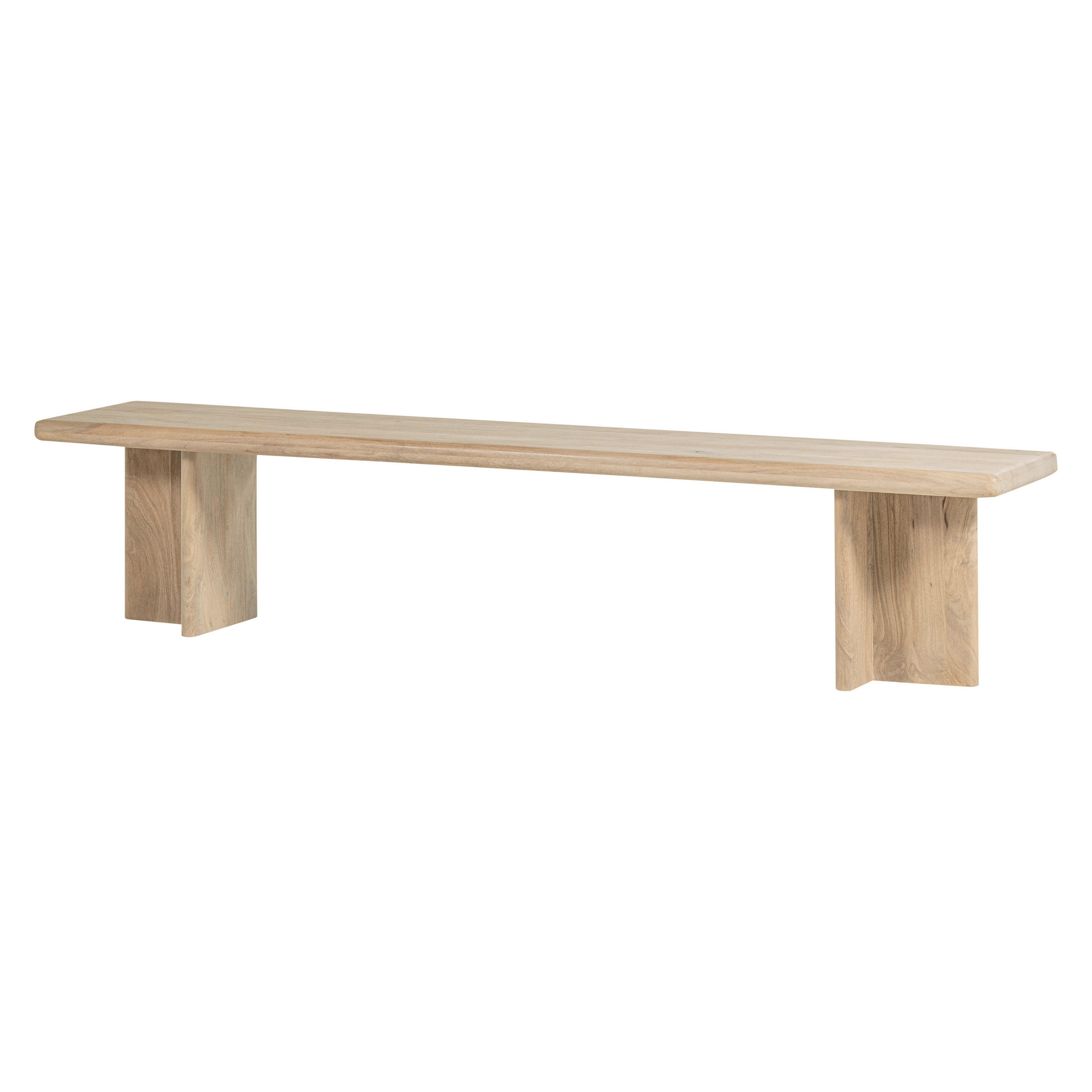 SITZBANK 220/47/45 cm Naturfarben Mangoholz massiv  - Naturfarben, MODERN, Holz (220/47/45cm) - Livetastic