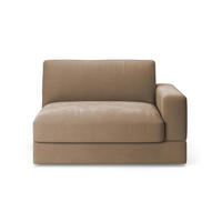 SOFAELEMENT FABIO E Mikrofaser Braun  - Schwarz/Braun, MODERN, Kunststoff/Textil (132/87/108cm) - Sit & More