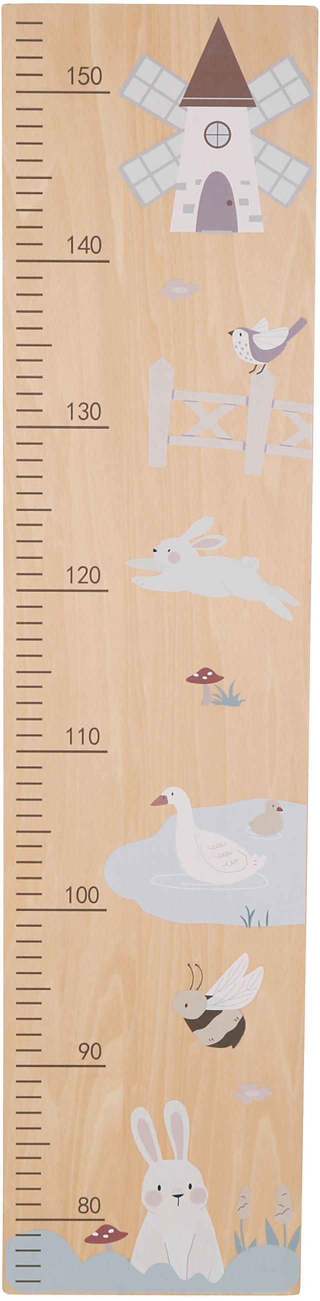 MESSLATTE  - Multicolor, Basics, Holzwerkstoff (19/80/1cm) - My Baby Lou