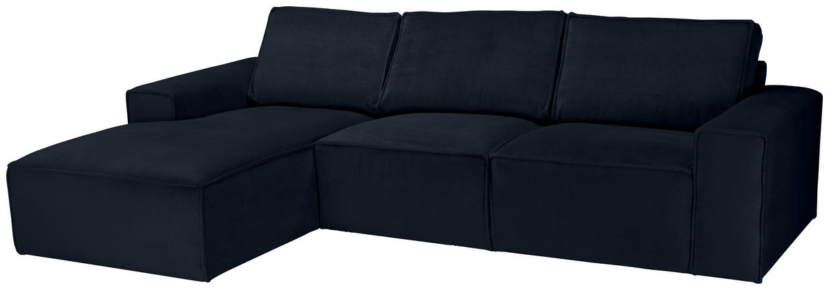ECKSOFA Anthrazit Chenille  - Anthrazit/Schwarz, KONVENTIONELL, Kunststoff/Textil (168/272cm) - Carryhome
