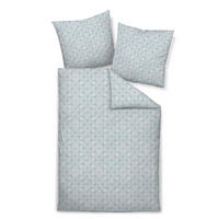 BETTWÄSCHE Milano Makosatin 135/200 cm  - Grau/Grün, Basics, Textil (135/200cm) - Janine