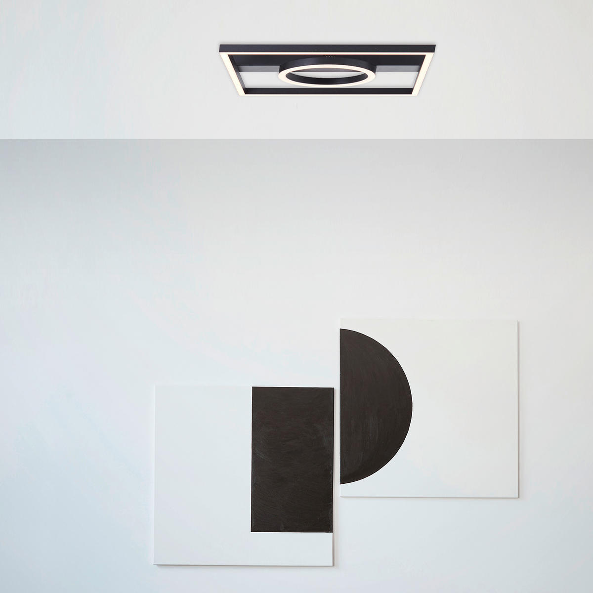 LED-PANEEL  - Schwarz, Design, Kunststoff/Metall (5/40/40cm) - Brilliant