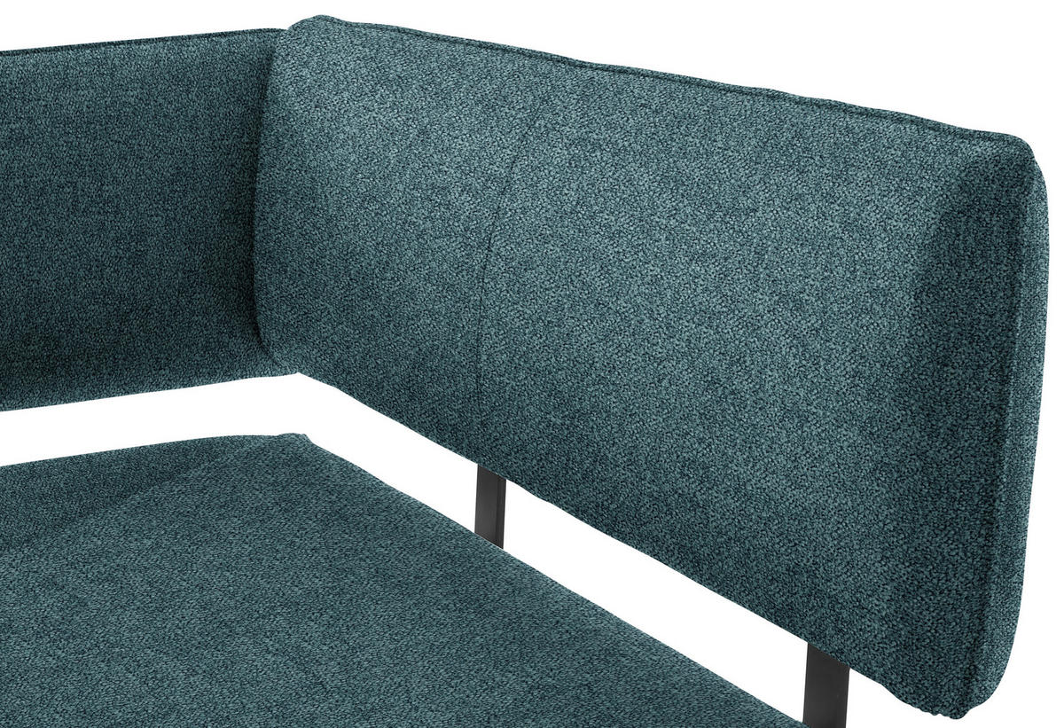ECKBANK 190/150 cm  in Blau, Schwarz  - Blau/Schwarz, MODERN, Textil/Metall (190/150cm) - Cantus