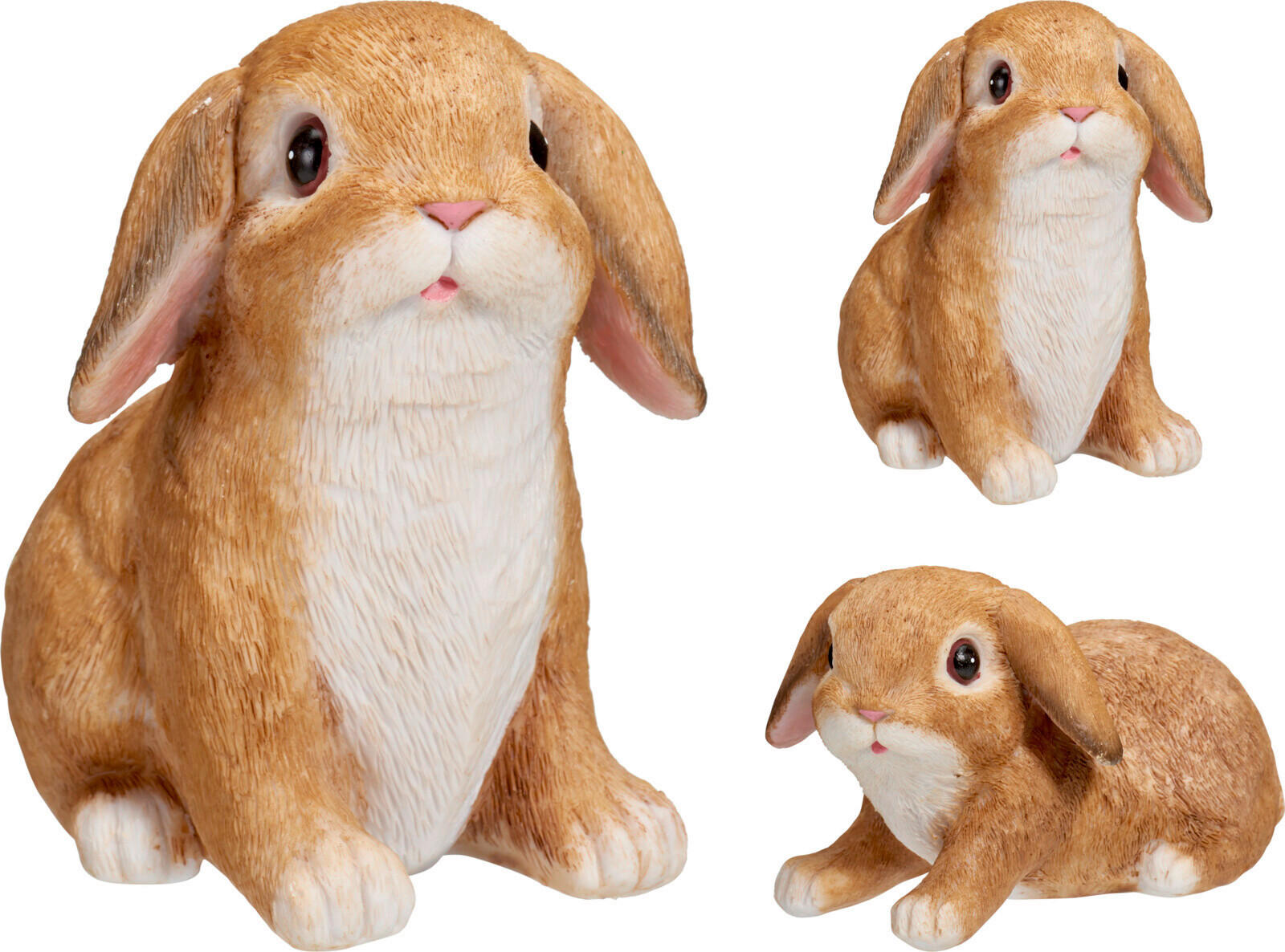 DEKOR NYÚL - barna, Basics, kő (8cm)