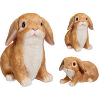 DEKOR NYÚL - barna, Basics, kő (8cm)