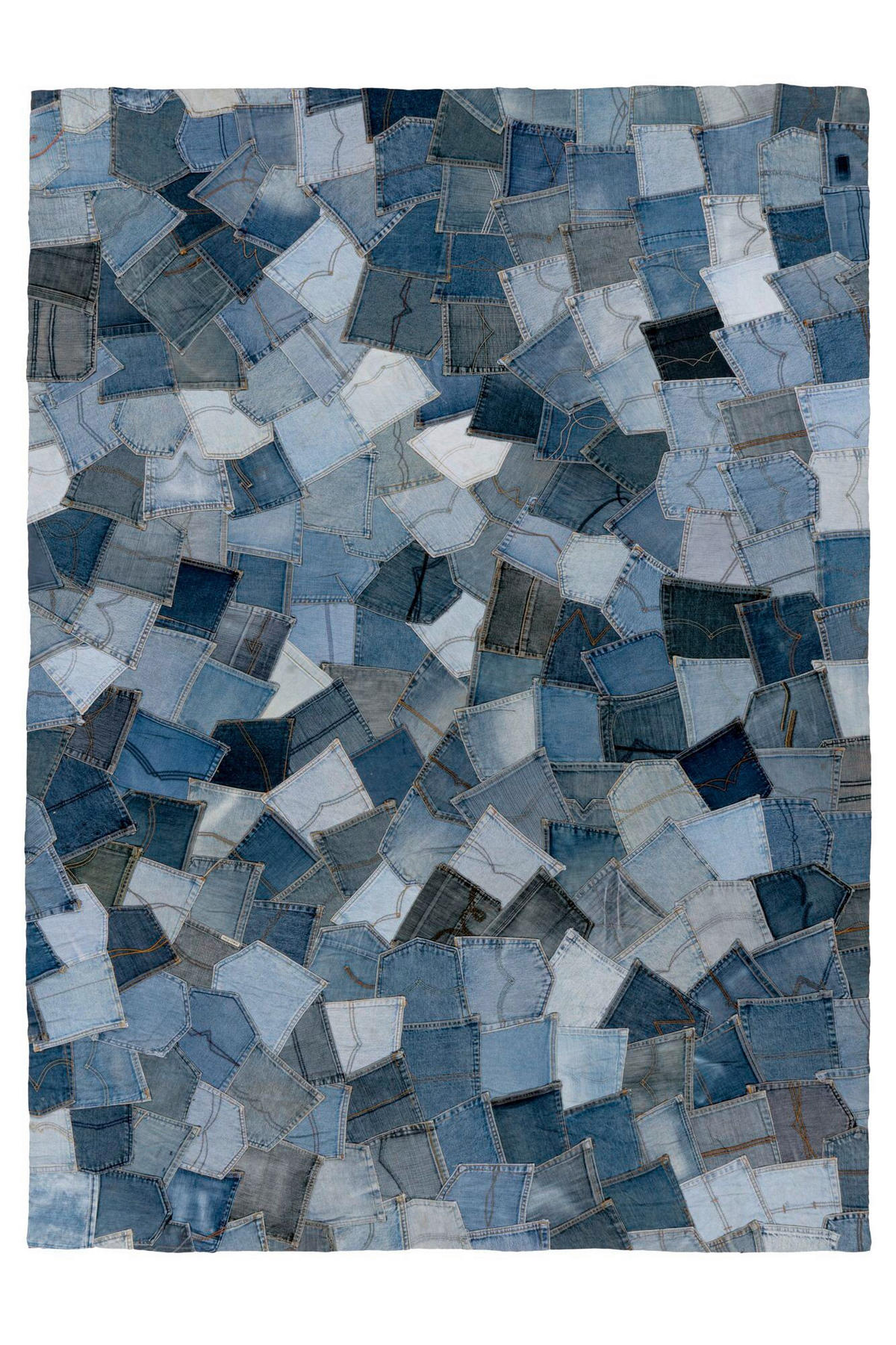 FLACHWEBETEPPICH 160/230 cm Blau rechteckig  - Blau, Basics, Textil (160/230cm) - Kayoom