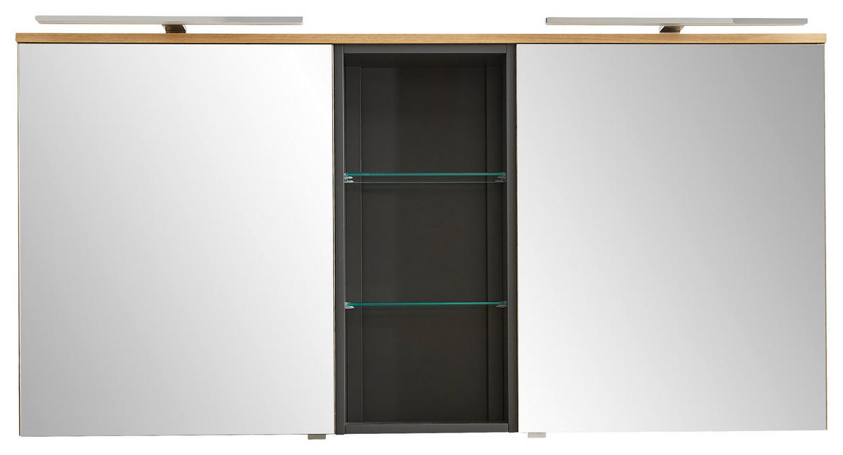 SPIEGELSCHRANK 155/75/18,8 cm  - Alteiche, KONVENTIONELL, Glas/Holz (155/75/18,8cm) - Dieter Knoll