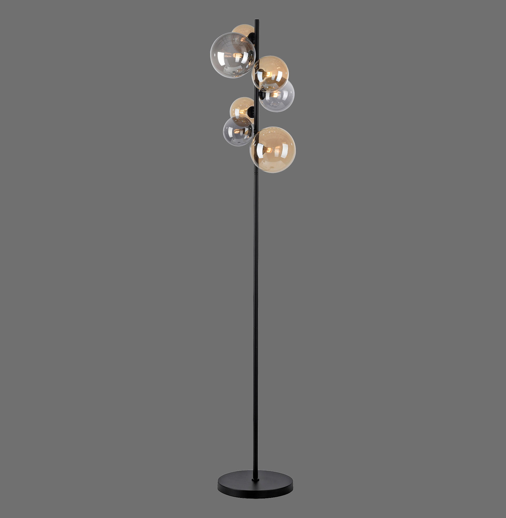 STOJACIA LED LAMPA, 35/35/155 cm - čierna, Trend, kov/plast (35/35/155cm)