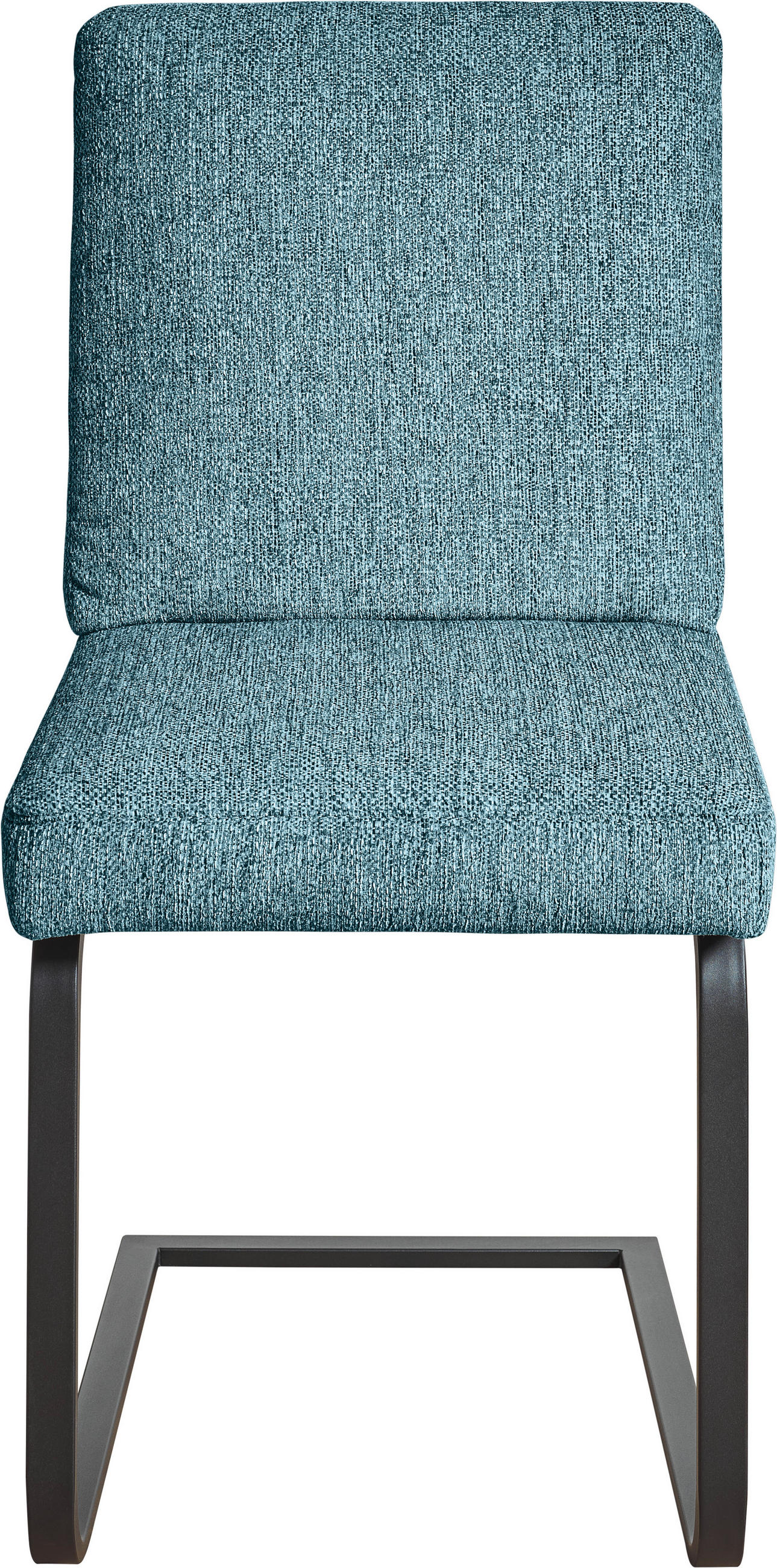 SCHWINGSTUHL  in Stahl Chenille  - Schwarz/Hellblau, Design, Textil/Metall (46/92/60cm) - Dieter Knoll