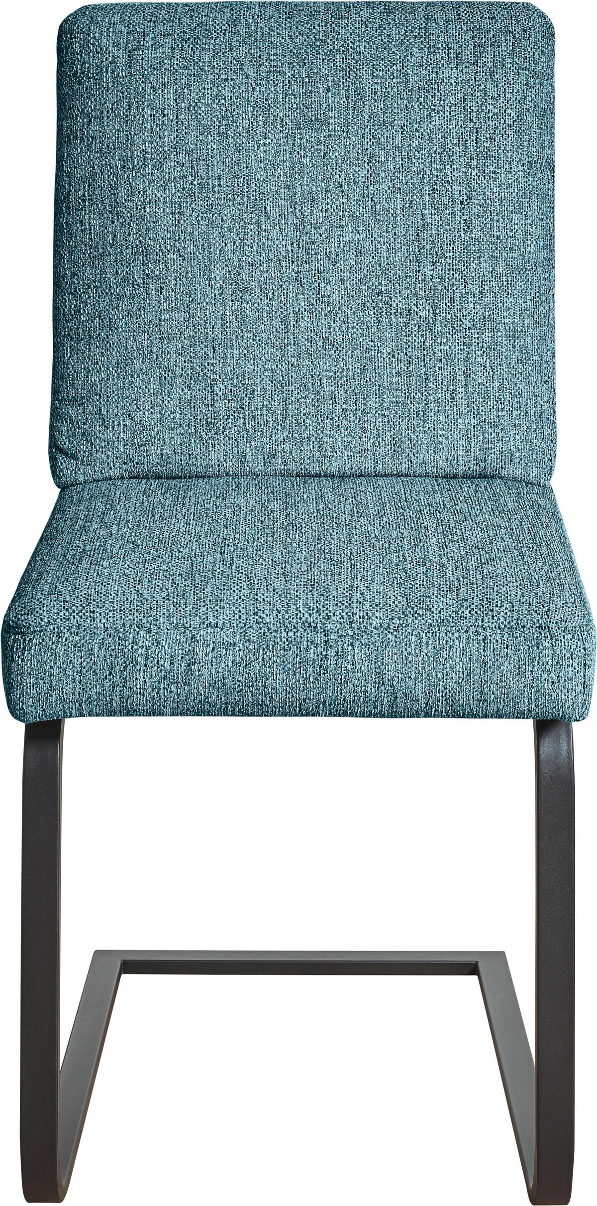 SCHWINGSTUHL  in Stahl Chenille  - Schwarz/Hellblau, Design, Textil/Metall (46/92/60cm) - Dieter Knoll