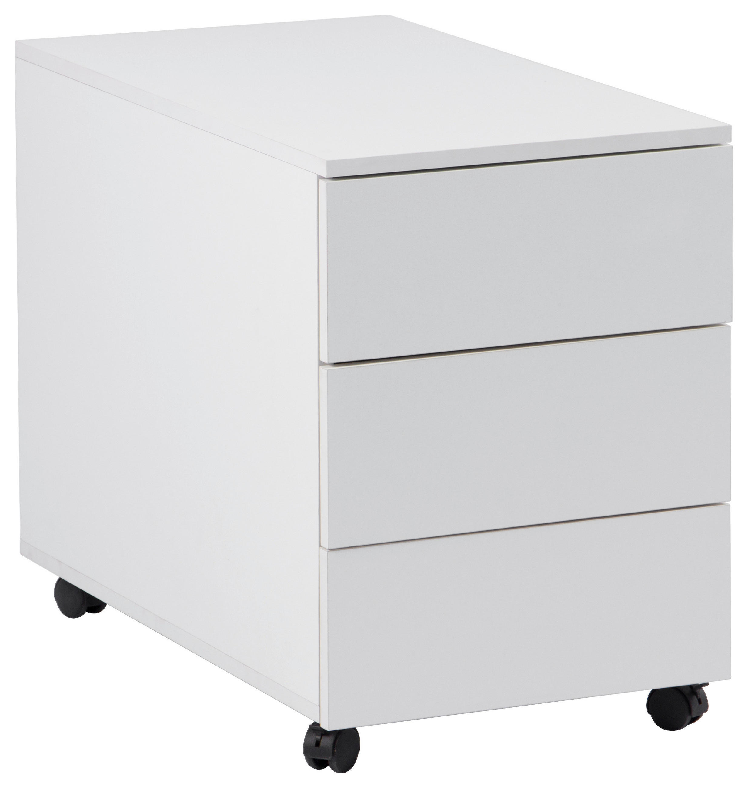 ROLLCONTAINER 39/55/70 cm  - Weiß, MODERN, Holzwerkstoff/Kunststoff (39/55/70cm) - Livetastic