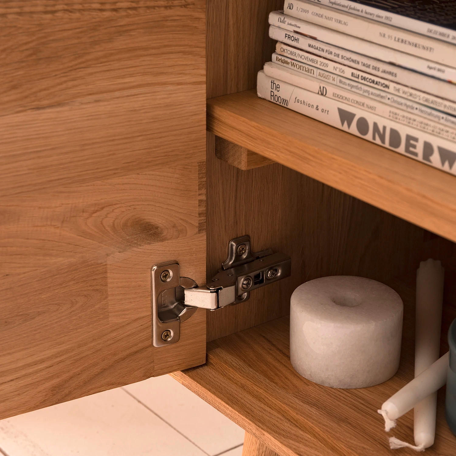 TV-BÄNK  i 180/53,5/39 cm  - skogsek, Natur, trä (180/53,5/39cm) - home24