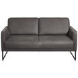 2,5-SITZER in Leder Braun  - Anthrazit/Braun, Design, Leder/Metall (168/86/93cm) - Johann Jakob