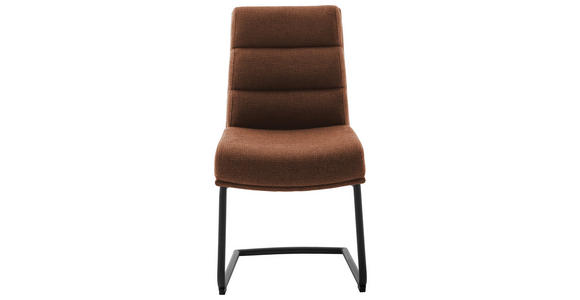 SCHWINGSTUHL in Stahl Webstoff - Rostfarben/Schwarz, Design, Textil/Metall (47/90/64cm) - Dieter Knoll