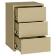 NACHTSCHRANK 50/69/42 cm  - Silberfarben/Hellgelb, Trend, Holzwerkstoff/Kunststoff (50/69/42cm) - Carryhome