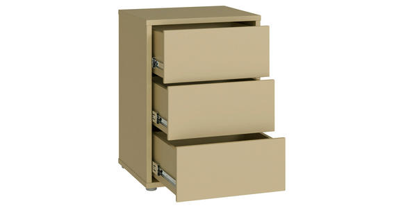NACHTSCHRANK 50/69/42 cm  - Silberfarben/Hellgelb, Trend, Holzwerkstoff/Kunststoff (50/69/42cm) - Carryhome