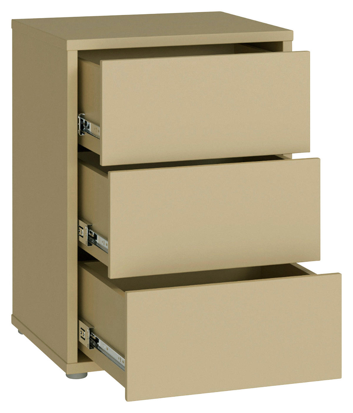 NACHTSCHRANK 50/69/42 cm  - Silberfarben/Hellgelb, Trend, Holzwerkstoff/Kunststoff (50/69/42cm) - Carryhome