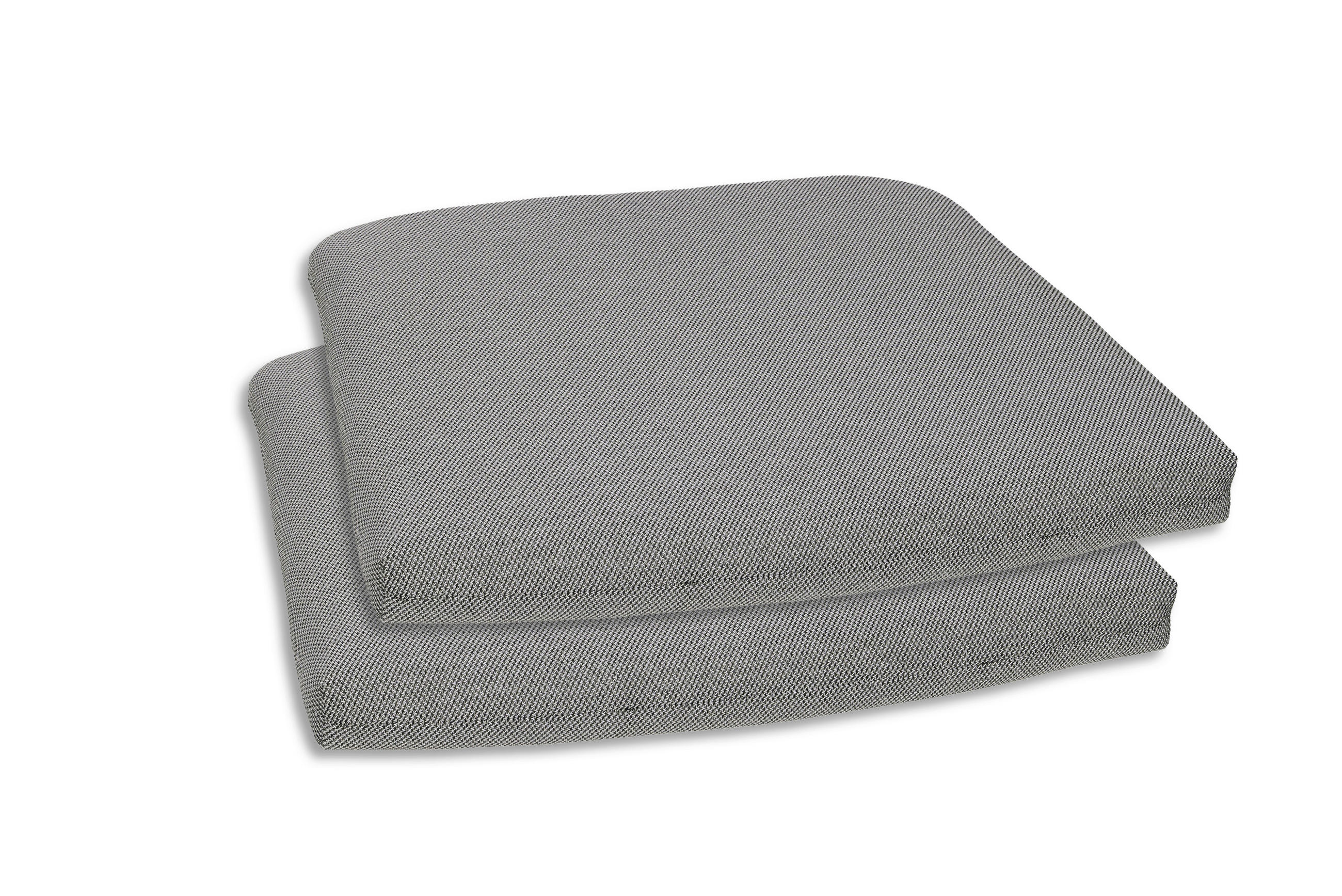 XXXLutz Gartensitzkissenset Grau 40-47x5x45 cm