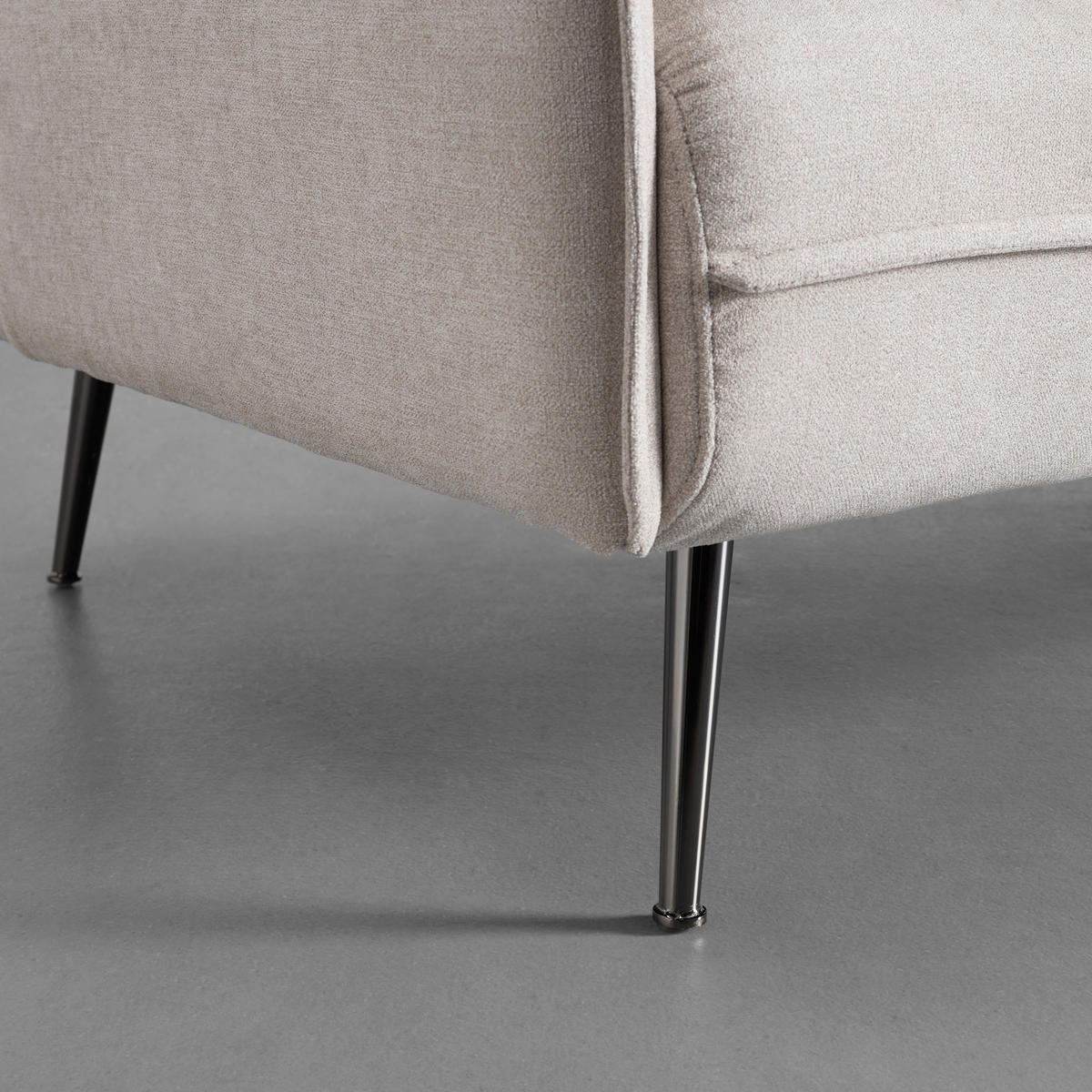 SCHLAFSOFA in Webstoff Beige  - Beige/Anthrazit, MODERN, Holz/Textil (193/117/25,5cm) - Bessagi Home