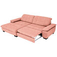 ECKSOFA in Webstoff Koralle  180/265 cm  - Koralle/Schwarz, Design, Textil/Metall (180/265cm) - Carryhome