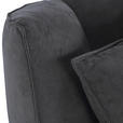 CHAISELONGUE in Mikrofaser Anthrazit  - Anthrazit/Schwarz, Design, Textil/Metall (190/90/95cm) - Carryhome