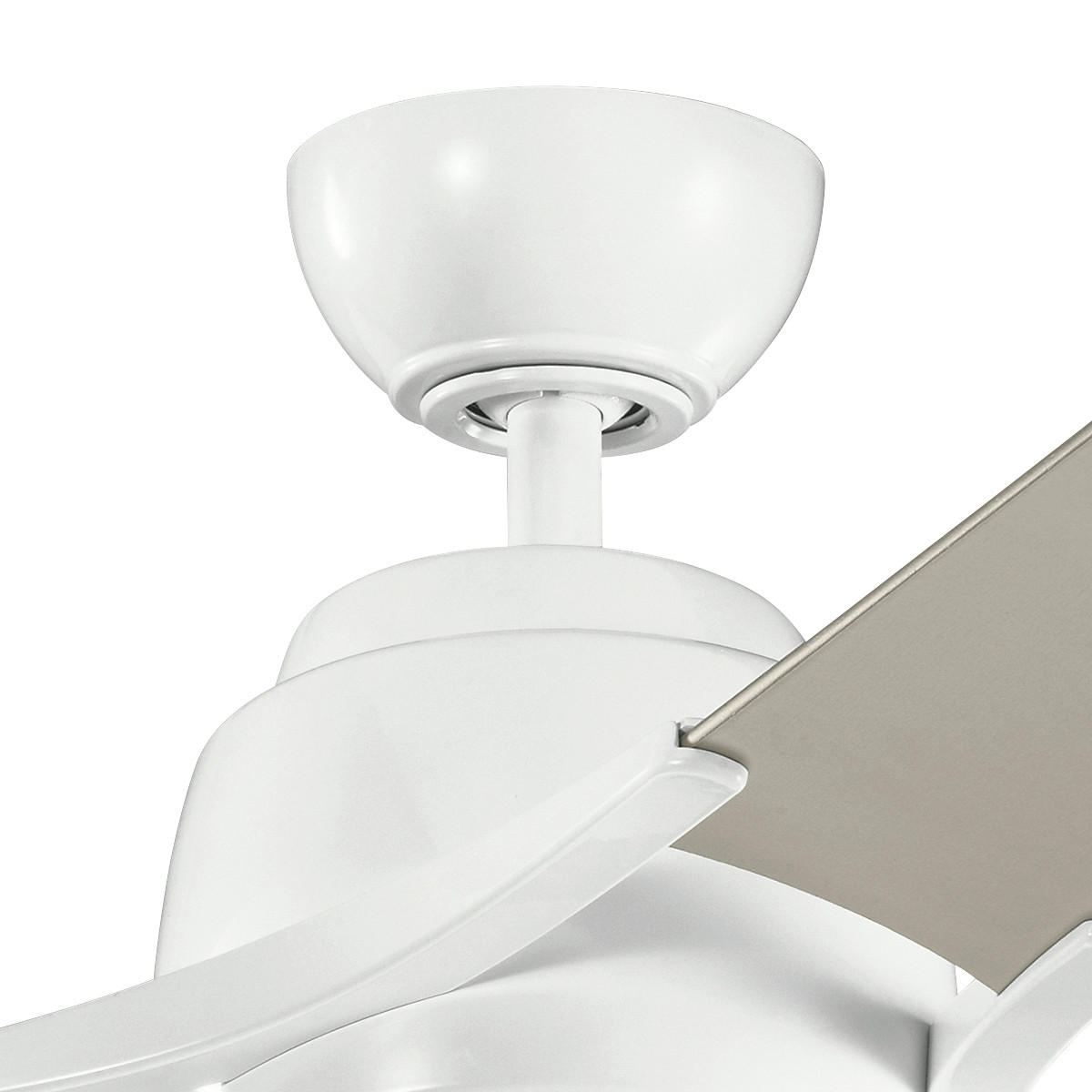 DECKENVENTILATOR - Silberfarben/Weiß, Design, Holz/Metall (152/46cm) - Elstead Lighting