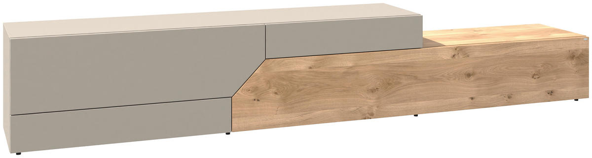 LOWBOARD Taupe, Wildeiche  288/50/44,5 cm  - Taupe/Wildeiche, Design, Holz/Holzwerkstoff (288/50/44,5cm) - Voglauer