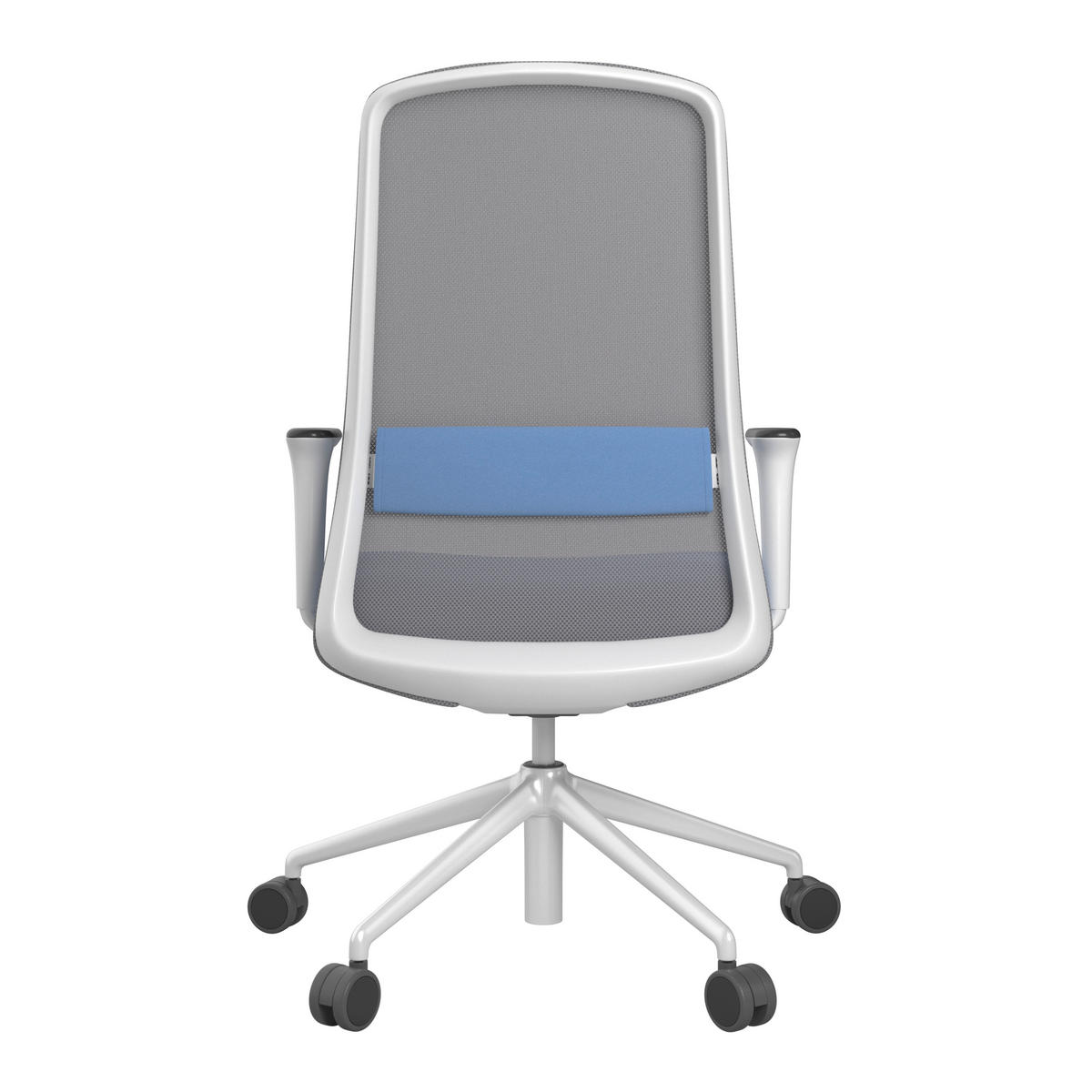 DREHSTUHL Grau, Türkis, Weiß  - Türkis/Weiß, MODERN, Kunststoff/Textil (70/103-115/70cm)