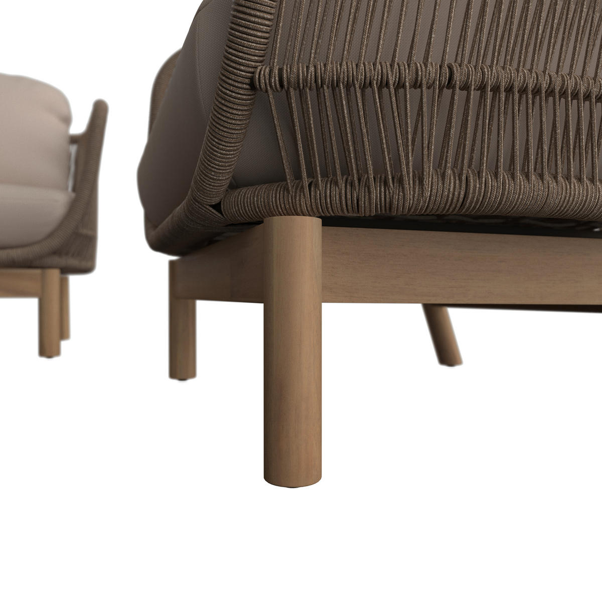 KERTI BÚTORSZETT 11 részes  - bézs/tíkfa, Natur, textil/fa - Ambia Garden