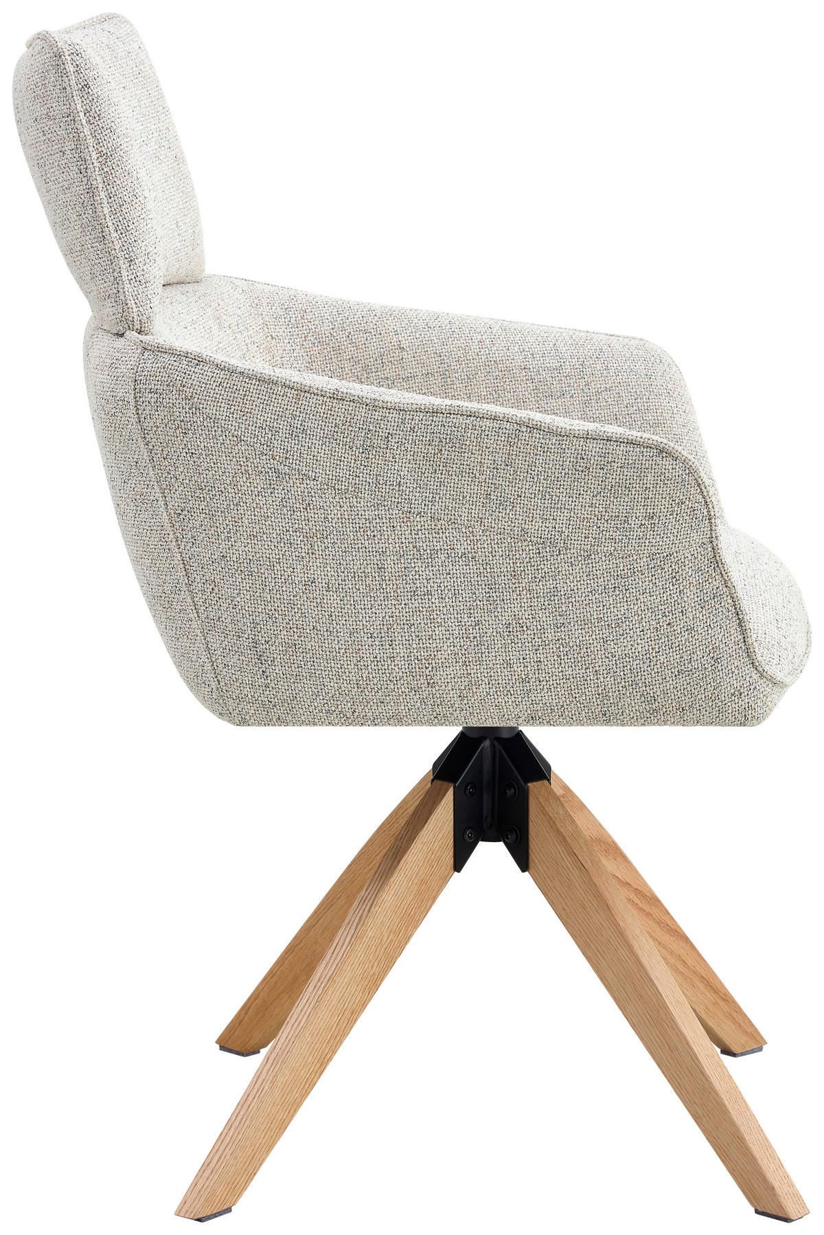 ARMLEHNSTUHL  in Eisen Webstoff  - Beige/Naturfarben, KONVENTIONELL, Holz/Textil (60/94/67cm) - Livetastic