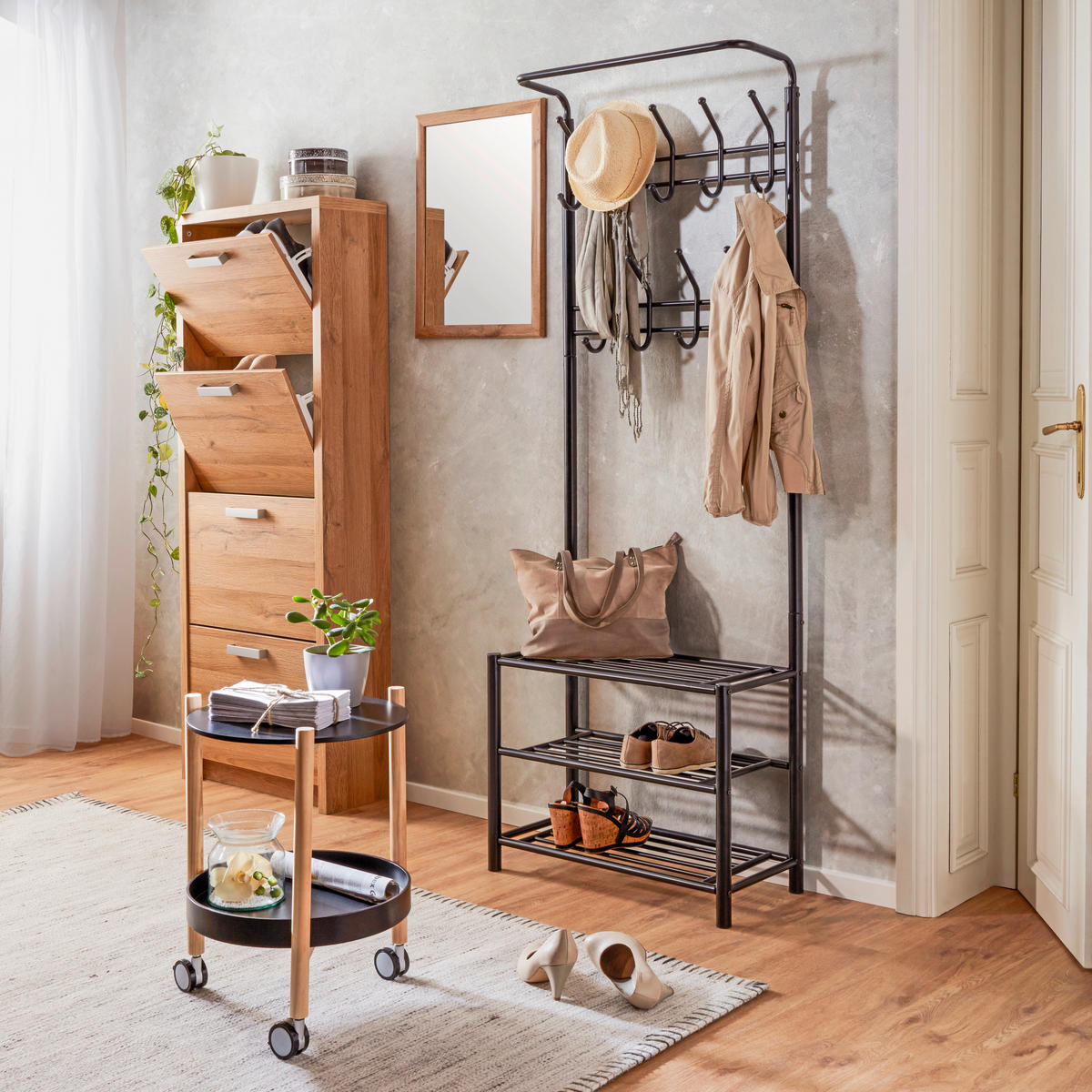 KLÄDHÄNGARE - svart, Design, metall (67/185/32cm) - Best Price