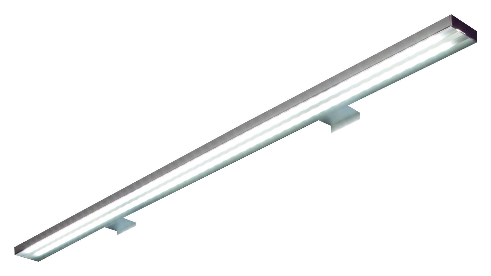AUFBAULEUCHTE - Chromfarben, Design, Kunststoff (90,0/3,8/10,0cm) - Novel