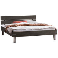 BETT 90/200 cm  in Grau, Akaziefarben  - Grau/Akaziefarben, Design, Holz/Metall (90/200cm) - Hasena