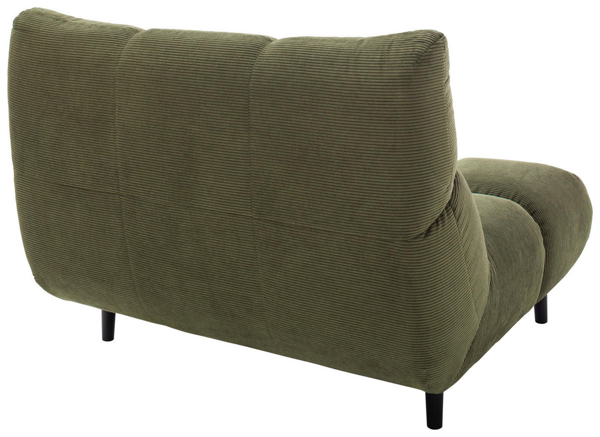SESSEL Feincord Schilfgrün  - Schilfgrün/Schwarz, Design, Holz/Textil (112/85/108cm) - Pure Home Lifestyle