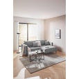 ECKSOFA  in Velours Hellgrau  - Hellgrau/Schwarz, KONVENTIONELL, Textil/Metall (226/155cm) - Carryhome
