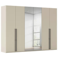 DREHTÜRENSCHRANK 301/223/61 cm,  in Champagner, 6-türig  - Chromfarben/Champagner, Basics, Glas/Holzwerkstoff (301/223/61cm) - Novel